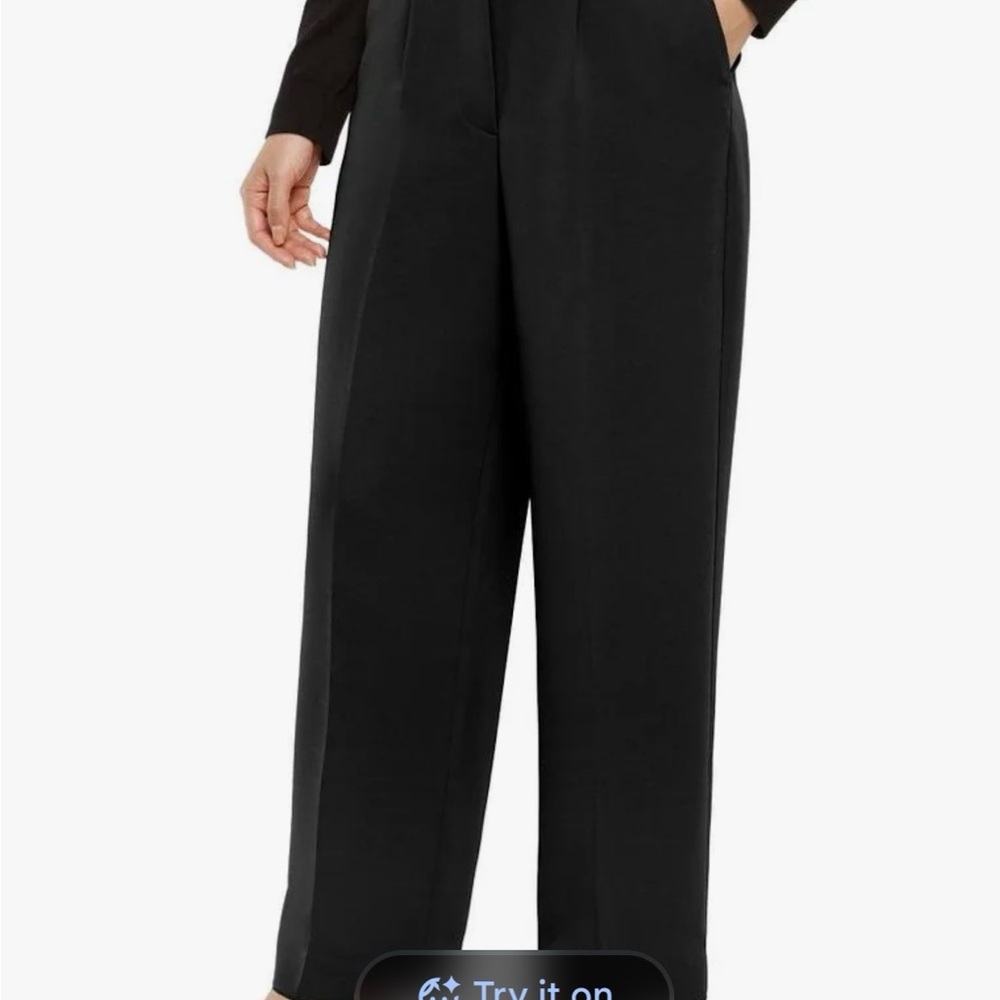 Banana Republic Black Wide-Leg Dress Pants
